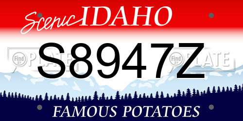 S8947Z Idaho License Plate