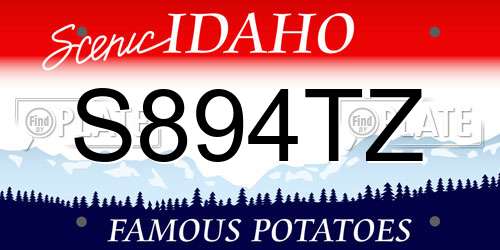 S894TZ Idaho License Plate