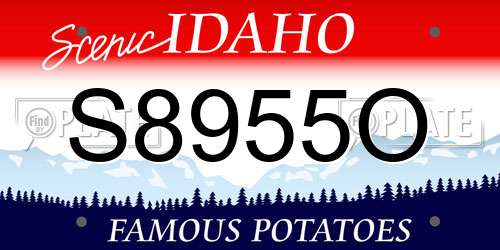 S8955O Idaho License Plate