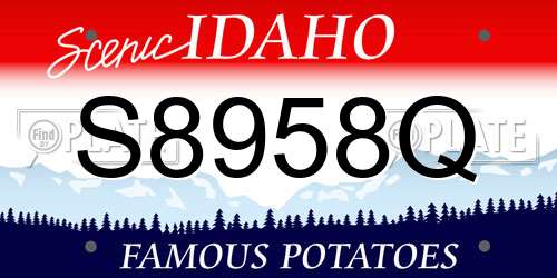 S8958Q Idaho License Plate