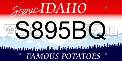 S895BQ Idaho License Plate