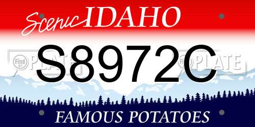 S8972C Idaho License Plate