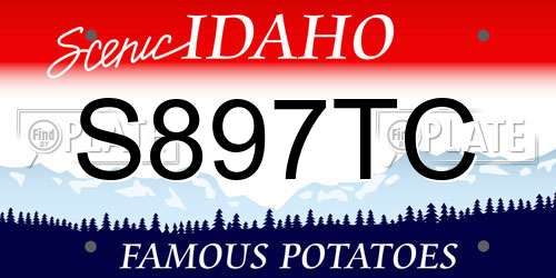 S897TC Idaho License Plate