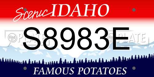S8983E Idaho License Plate
