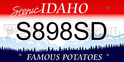 S898SD Idaho License Plate