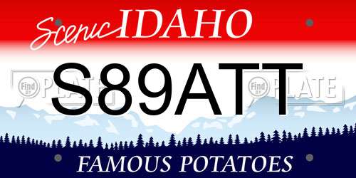 S89ATT Idaho License Plate