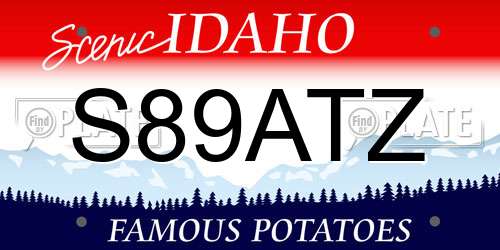 S89ATZ Idaho License Plate