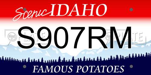 S907RM Idaho License Plate