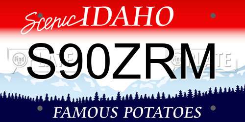 S90ZRM Idaho License Plate