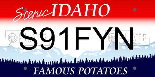 S91FYN Idaho License Plate