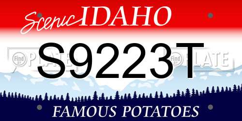 S9223T Idaho License Plate