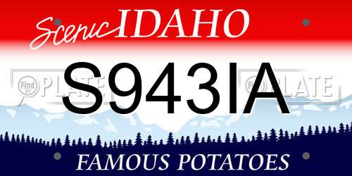 S943IA Idaho License Plate