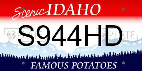 S944HD Idaho License Plate