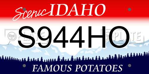S944HO Idaho License Plate