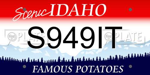 S949IT Idaho License Plate