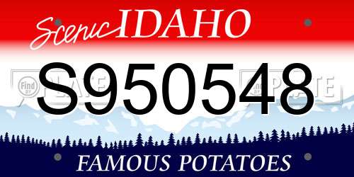 S950548 Idaho License Plate