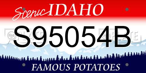 S95054B Idaho License Plate