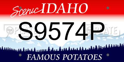 S9574P Idaho License Plate