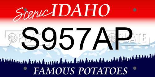 S957AP Idaho License Plate