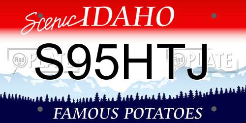 S95HTJ Idaho License Plate