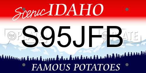 S95JFB Idaho License Plate