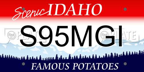 S95MGI Idaho License Plate
