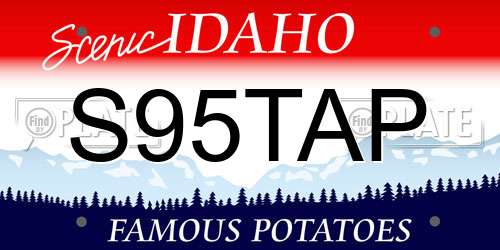 S95TAP Idaho License Plate