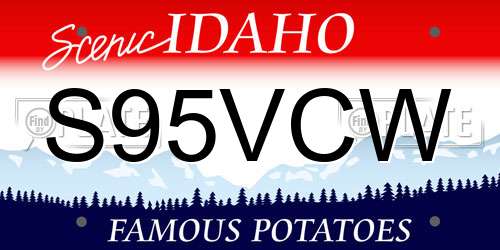 S95VCW Idaho License Plate