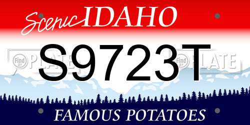 S9723T Idaho License Plate