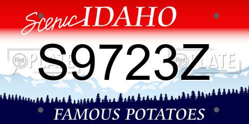 S9723Z Idaho License Plate