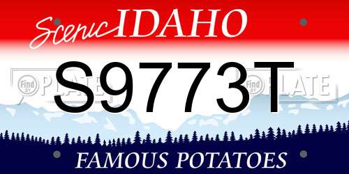 S9773T Idaho License Plate
