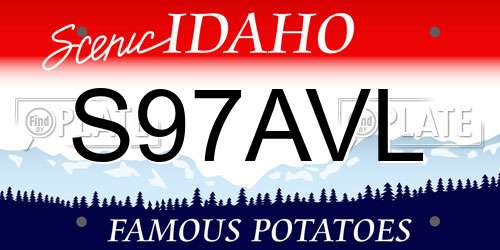 S97AVL Idaho License Plate