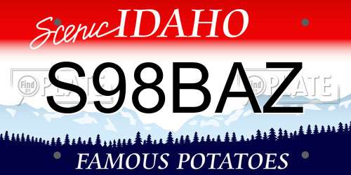 S98BAZ Idaho License Plate