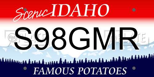 S98GMR Idaho License Plate