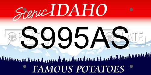 S995AS Idaho License Plate