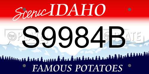 S9984B Idaho License Plate