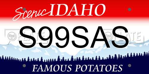S99SAS Idaho License Plate