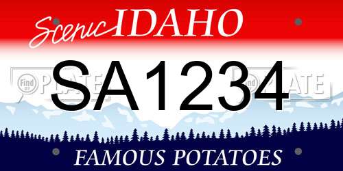 SA1234 Idaho License Plate