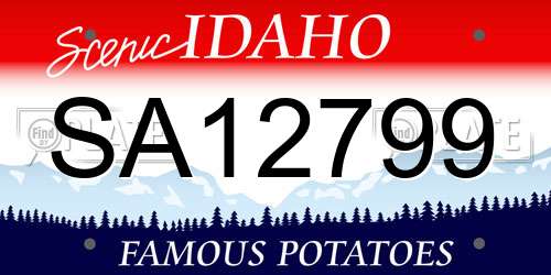 SA12799 Idaho License Plate
