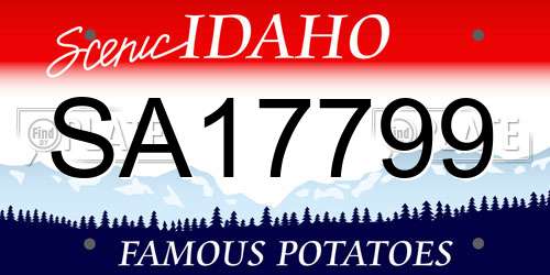 SA17799 Idaho License Plate