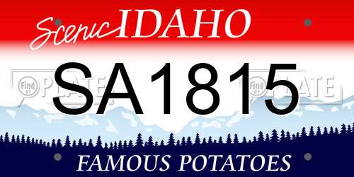 SA1815 Idaho License Plate