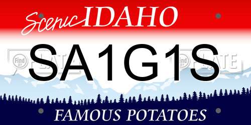 SA1G1S Idaho License Plate