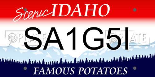 SA1G5I Idaho License Plate