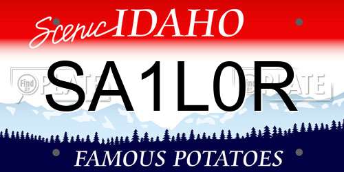 SA1L0R Idaho License Plate