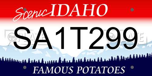 SA1T299 Idaho License Plate