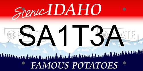 SA1T3A Idaho License Plate
