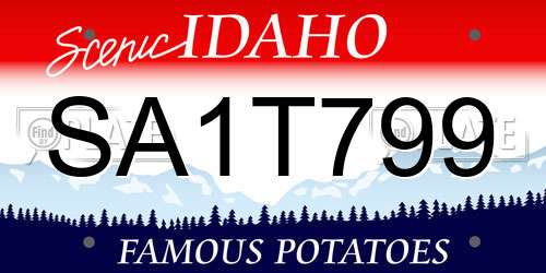 SA1T799 Idaho License Plate