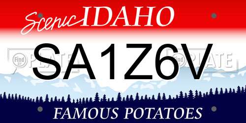 SA1Z6V Idaho License Plate