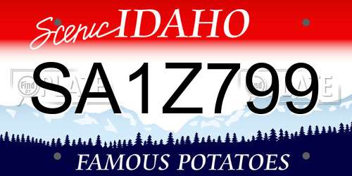 SA1Z799 Idaho License Plate