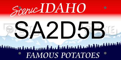 SA2D5B Idaho License Plate